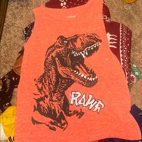 jumping beans Other - 3 for $12 Jumping Beans 5t Orange Dinosaur sleeveless shirt tank Top for boys 5t
